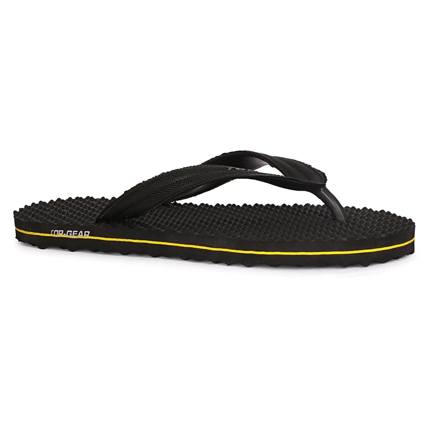 TGH LITEZ Fitness Health Hawai Chappal Slippers (Full Black)