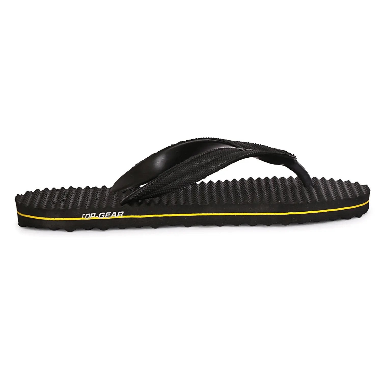 TGH LITEZ Fitness Health Hawai Chappal Slippers (Full Black)