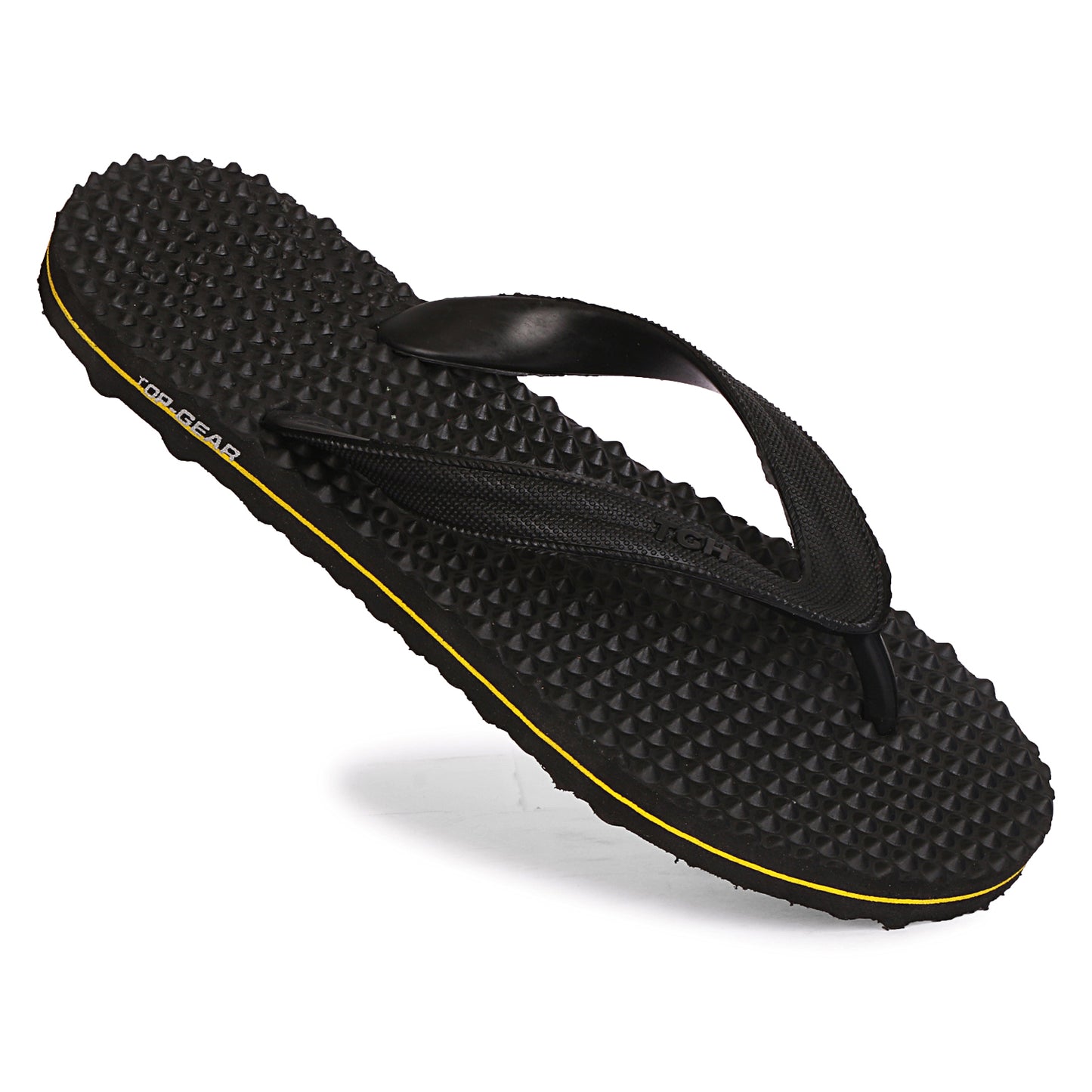 TGH LITEZ Fitness Health Hawai Chapple Slippers (Full Black)