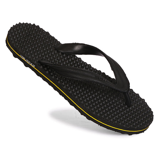 TGH LITEZ Fitness Health Hawai Chapple Slippers (Full Black)