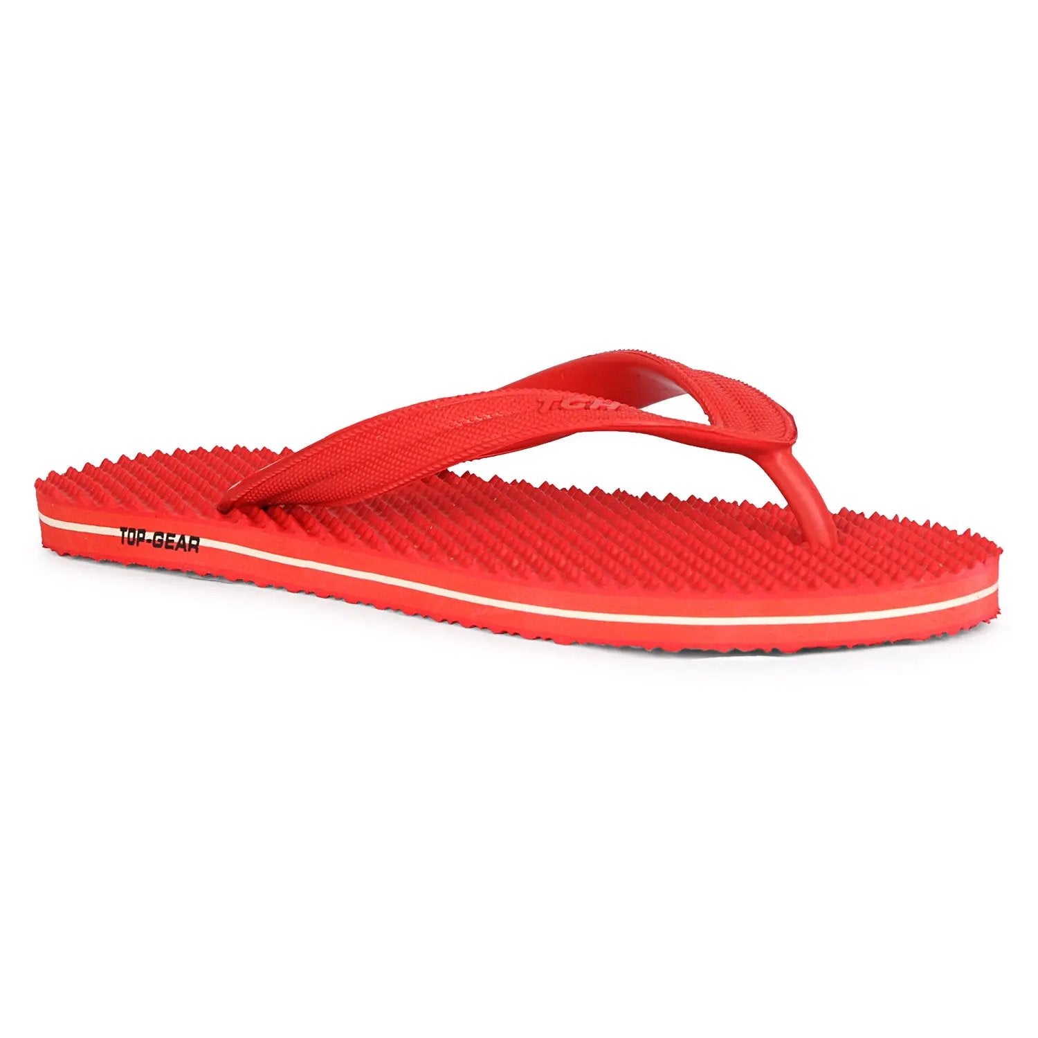 TGH LITEZ Fitness Health Hawai Chappal Slippers (Full Red)