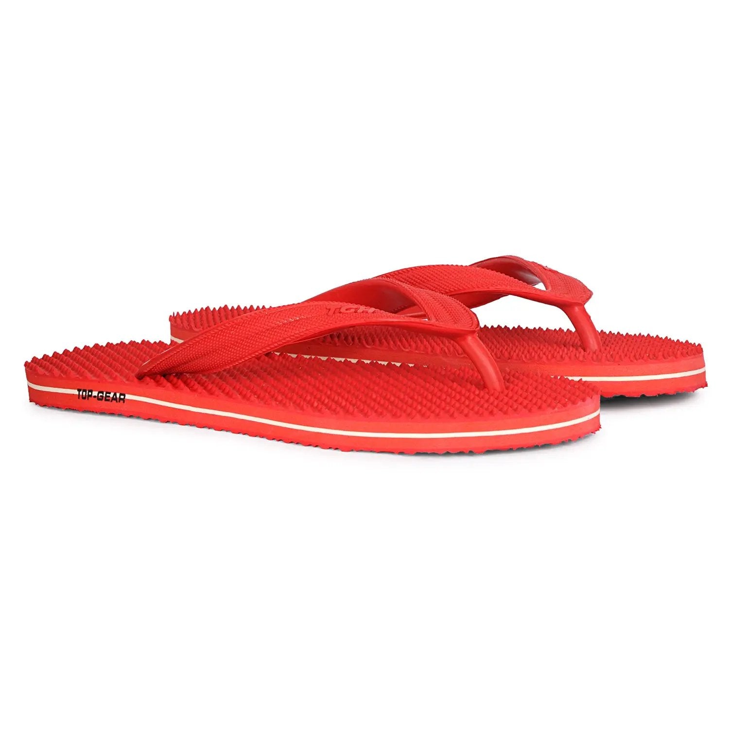 TGH LITEZ Fitness Health Hawai Chappal Slippers (Full Red)