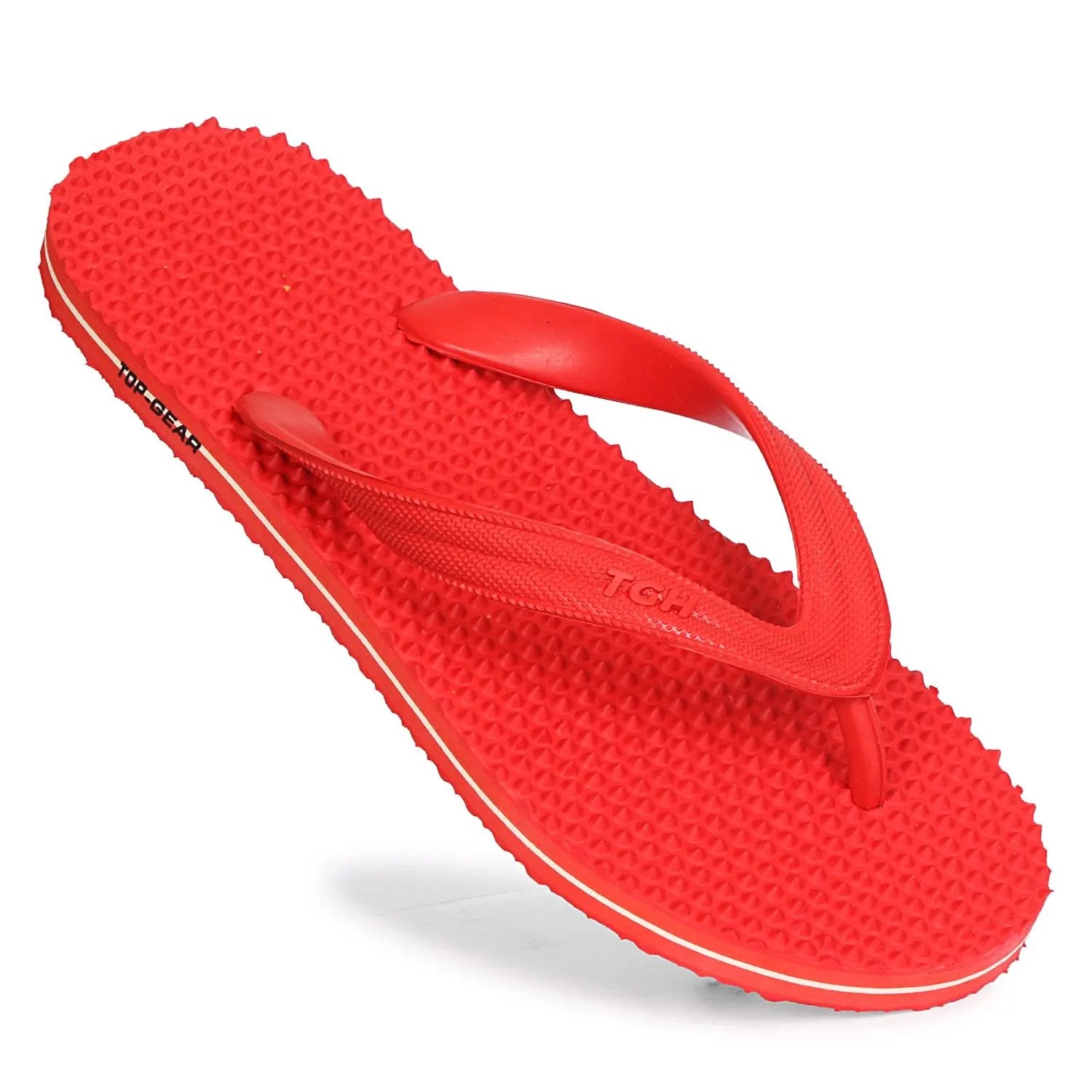 TGH LITEZ Fitness Health Hawai Chapple Slippers (Full Red) Top Gear