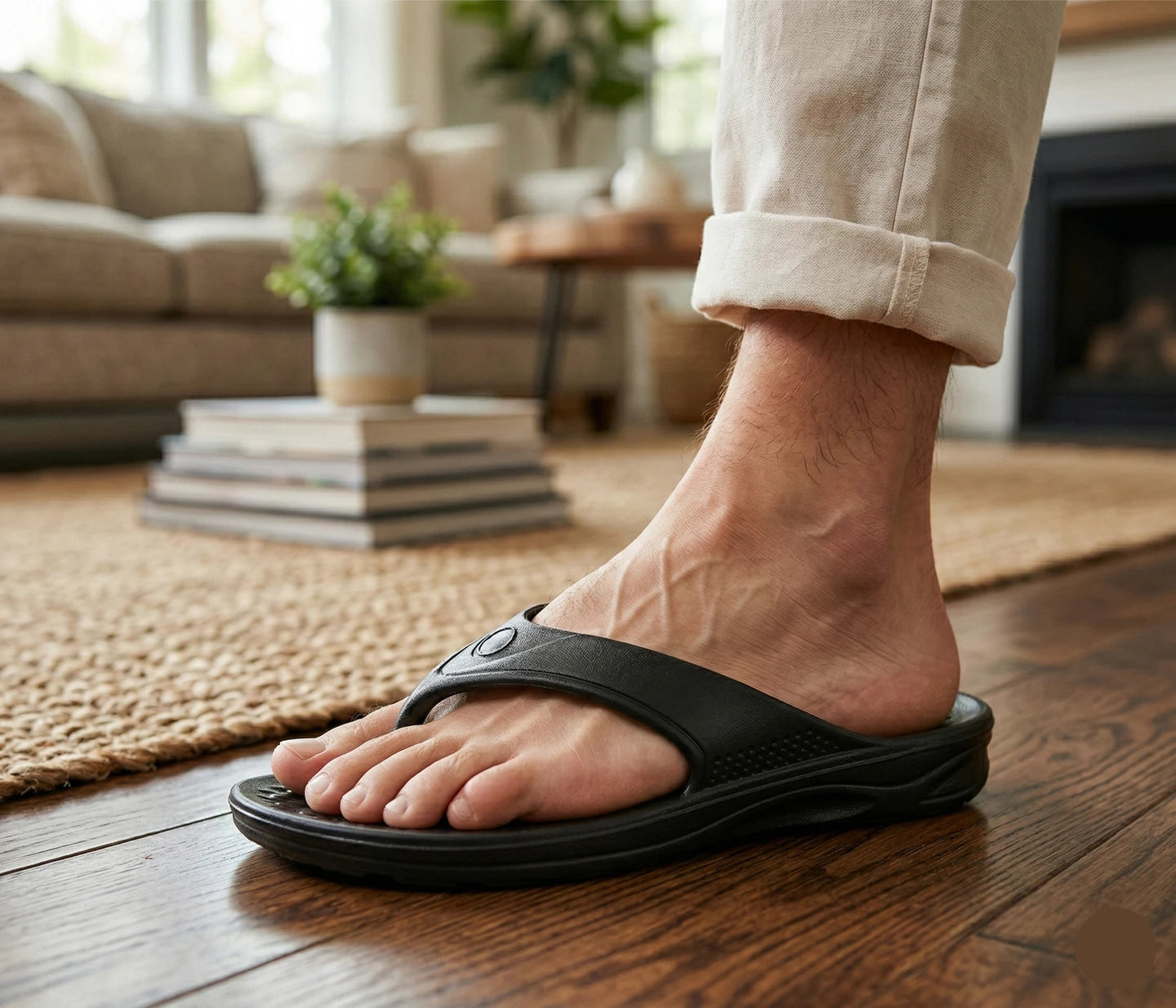 TGH Men's EVA Slippers | Ultra Lightweight | Soft Cushioned Footbed | Anti-Slip Comfort Slippers | Daily Wear Flip Flops | TGFM003