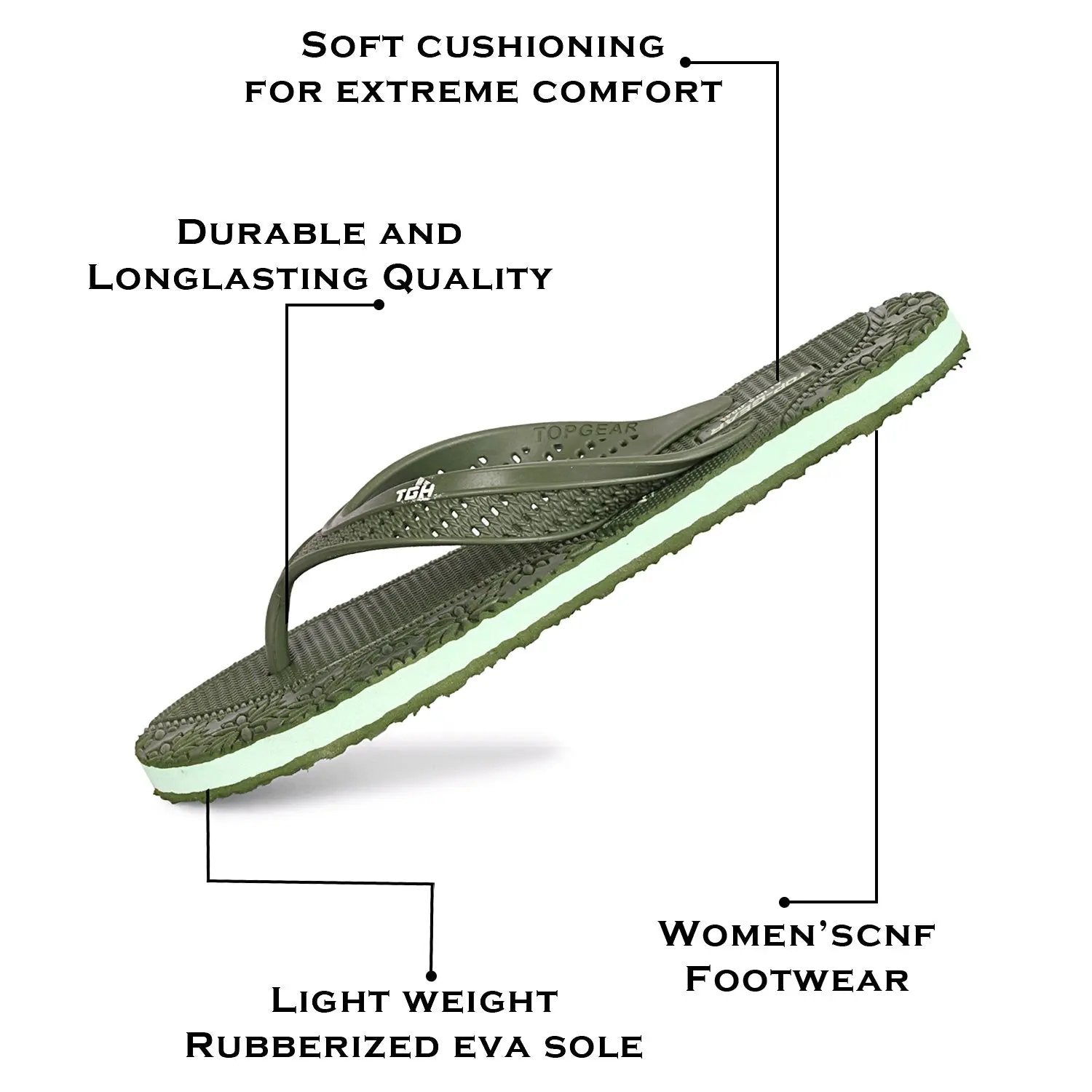 TGH LITEZ Alina004 Stylish Hawai Chapple Slipper Top Gear