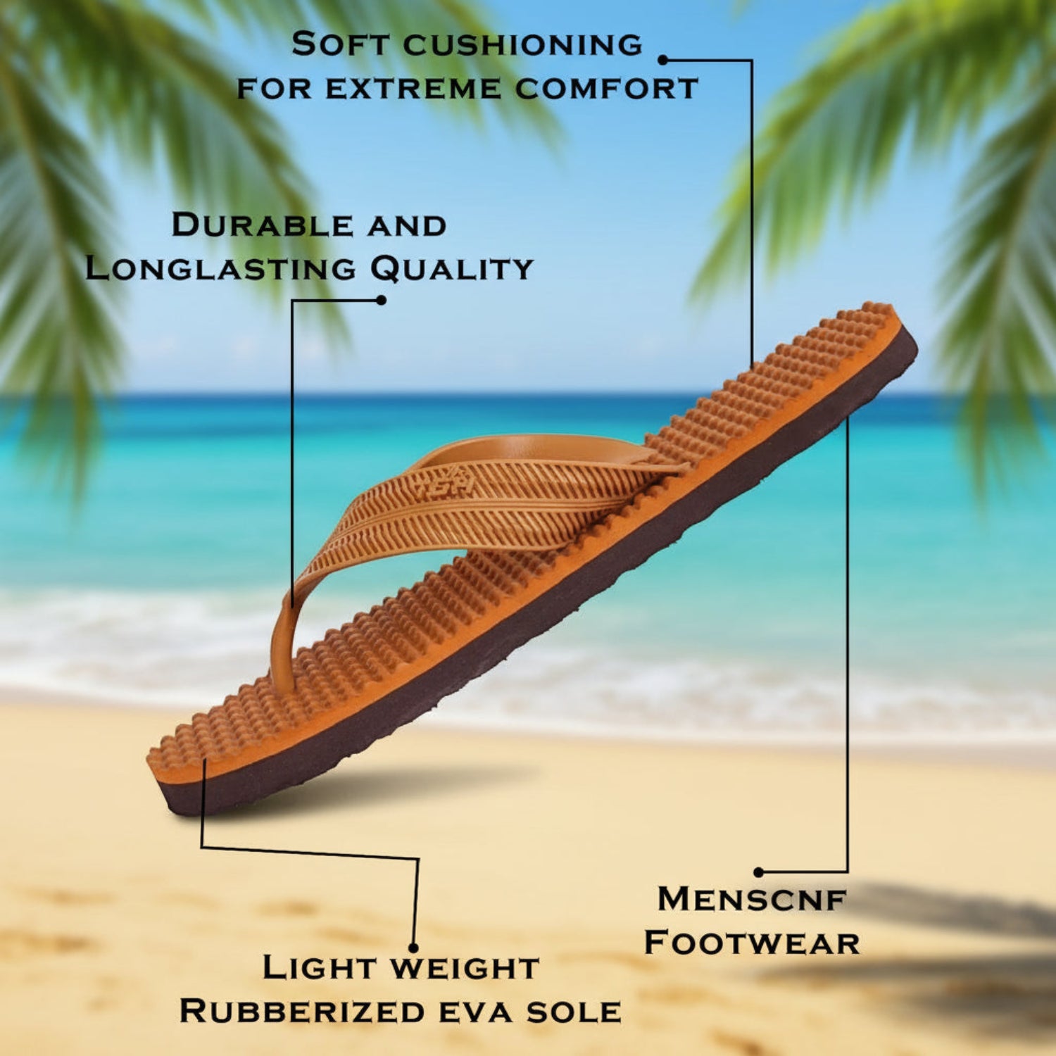 TGH LITEZ Oocean115 Men's Soft & Comfortable Slip-On Hawai Chappal for Daily Wear