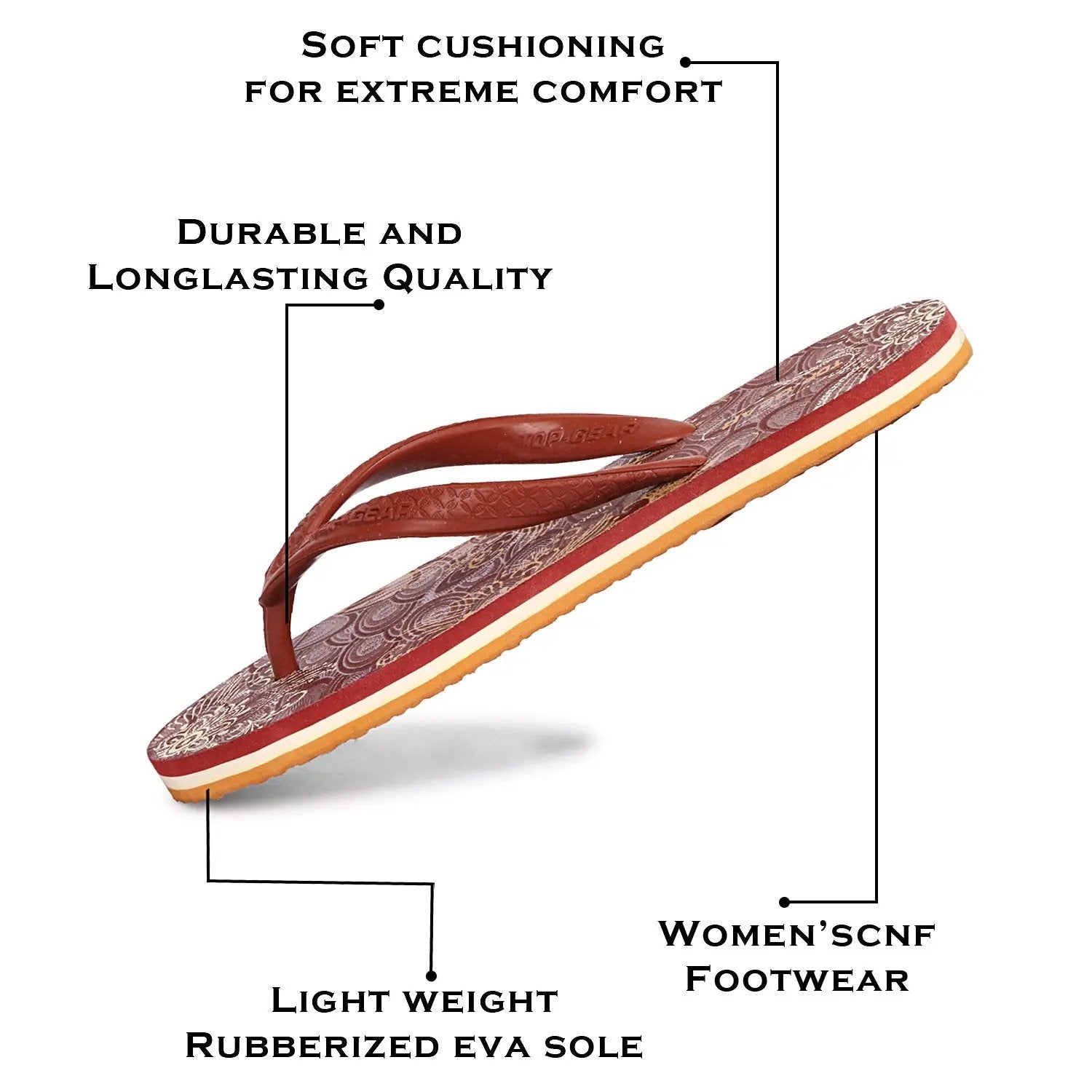 TGH LITEZ NIMMI59 Women's Soft & Comfortable Slip-On Hawai Chappal for Daily Wear