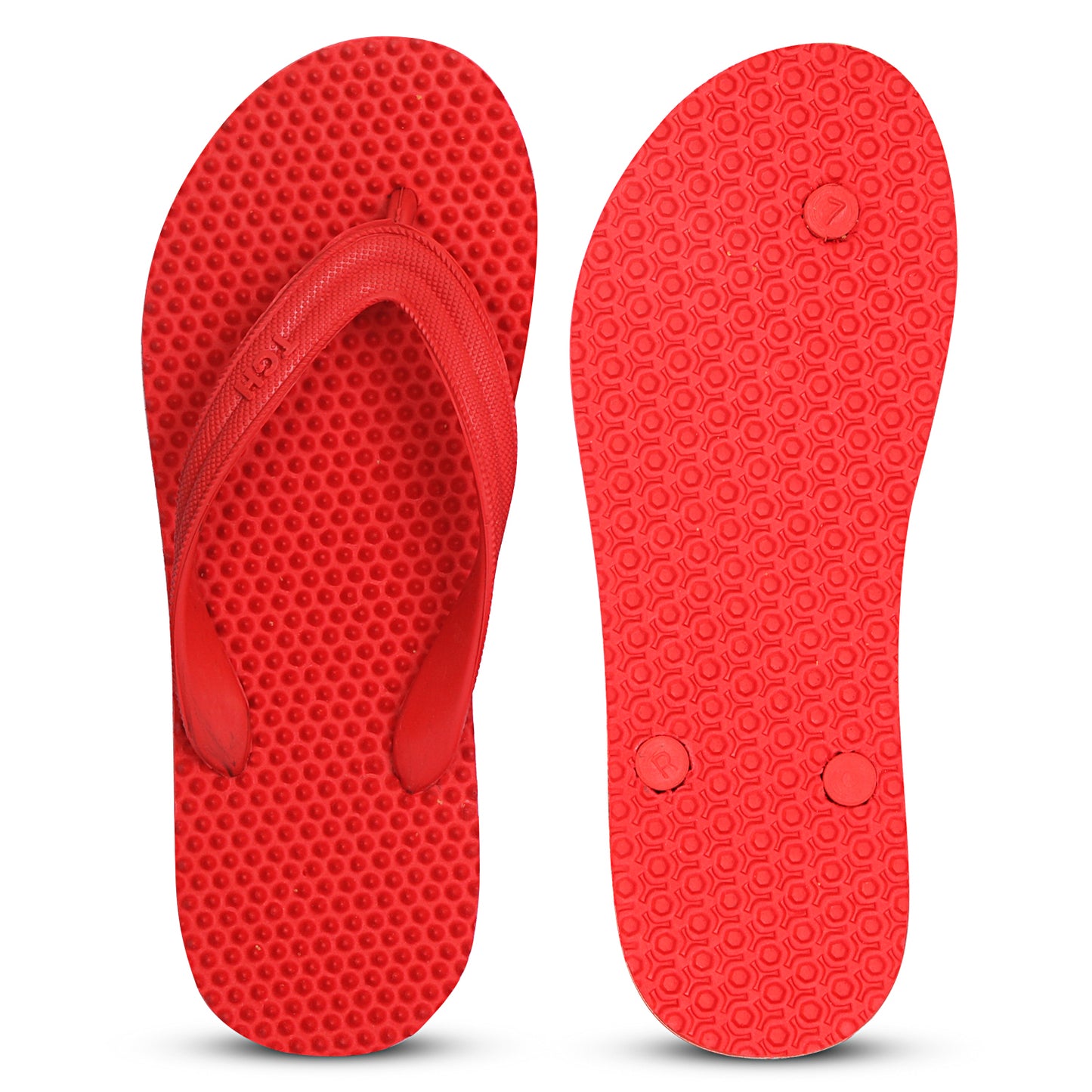 TGH LITEZ Fitness Health Hawai Chapple Slippers (Full Red)
