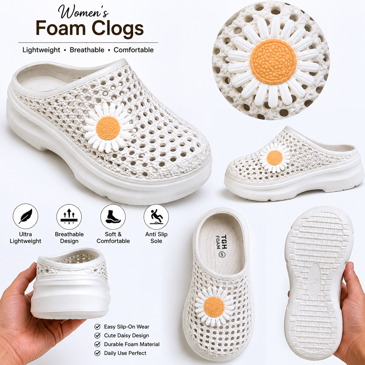 Women’s Lightweight Foam TGL013 Extra Soft Comfortable Stylish Slippers